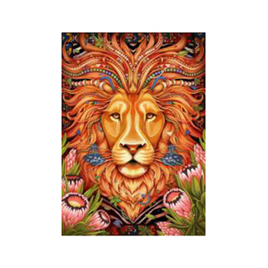 Wooden Post Card - Lion