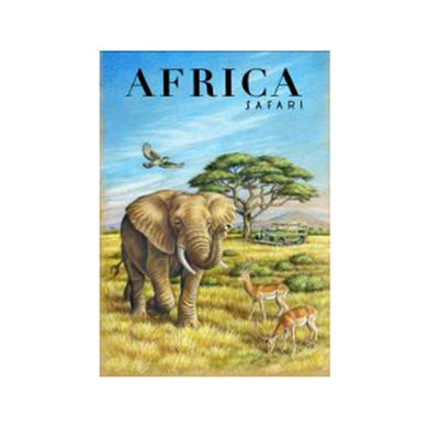 Wooden Post Card - Africa Safari Elephant