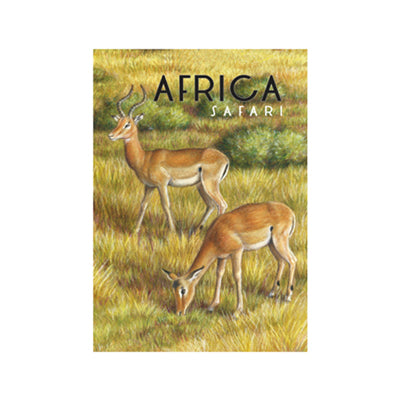 Wooden Post Card - Africa Safari Springbok