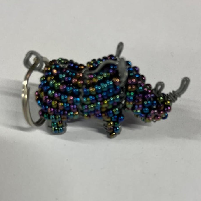 Beaded Keyring - Rhino