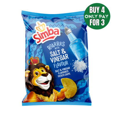 Simba Potato Chips Salt & Vinegar 120g (BB: 14/08/2024)