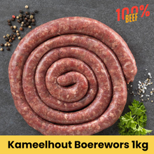 Load image into Gallery viewer, Kameelhout Beef Boerewors 1kg