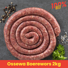 Load image into Gallery viewer, Ossewa 100% Beef Boerewors  2kg