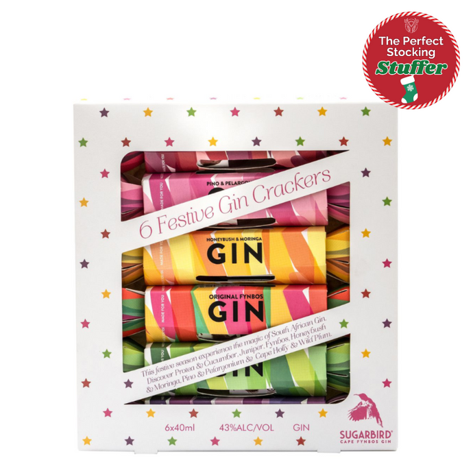 Sugarbird Festive Gin Crackers 6x40ml