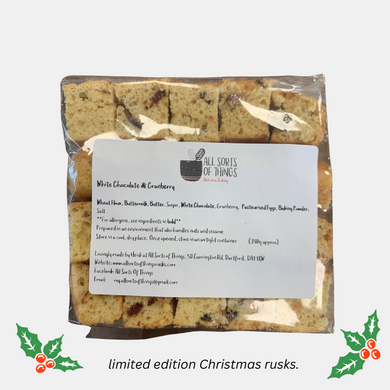 All Sorts White Chocolate & Cranberry Christmas Rusks  (limited edition)