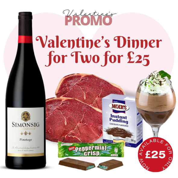 Valentine’s Dinner for Two for £25