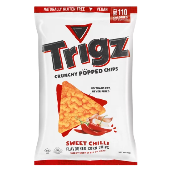 Trigz Popped Corn Chips Sweet Chilli 85g