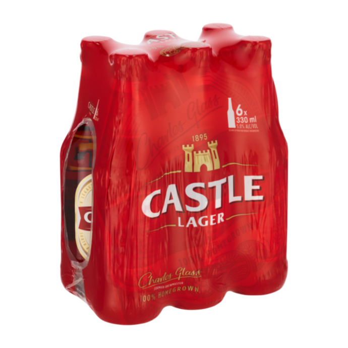 Castle Lager Bottle 330ml (BB: 14/02/2025)