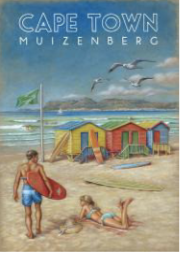 Wooden Post Card - Muizenberg