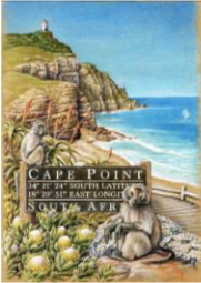 Wooden Post Card - Cape Point