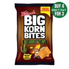 Load image into Gallery viewer, Willards Big Korn Bites BBQ 120g (BB: 02/09/2024)