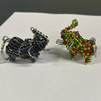 Beaded Keyring - Elephant