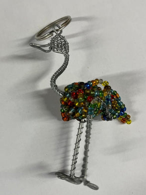 Beaded Keyring - Ostrich