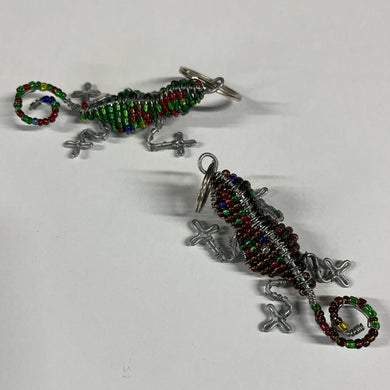 Beaded Keyring - Gecko